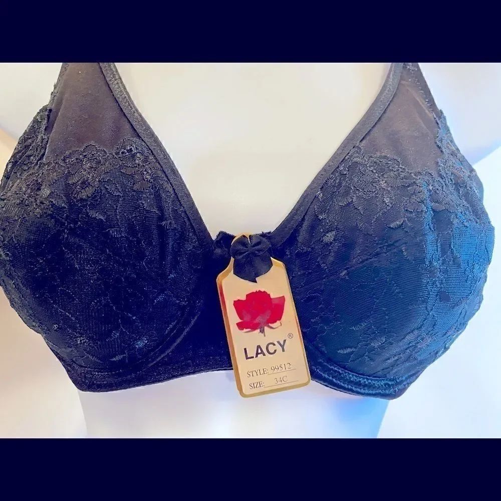 💥Lacy assorted Embroidery Floral Print Bras 34C